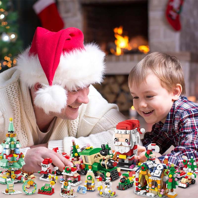 Coffret cadeau de blocs de construction de Noël 2024