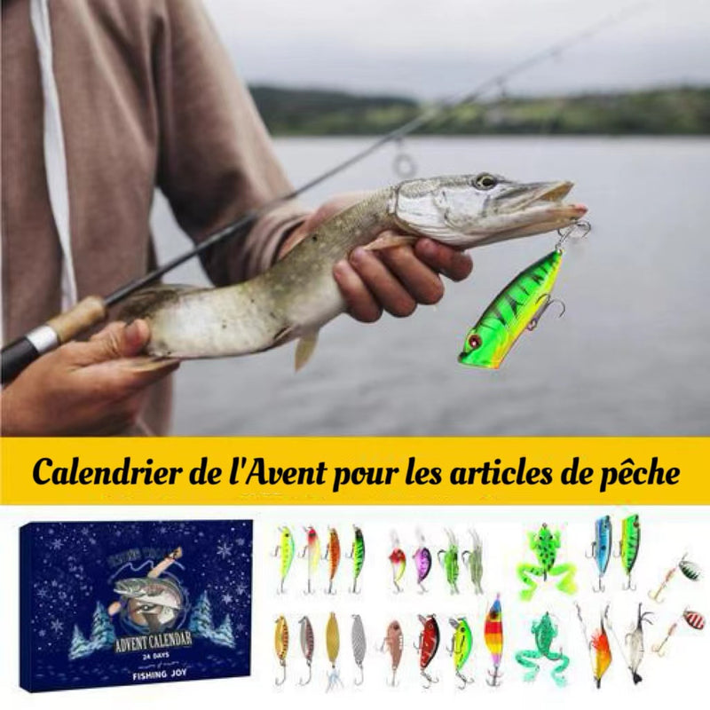 Prévente >> Ensemble de matériel de pêche avec compte à rebours de Noël de 24 jours