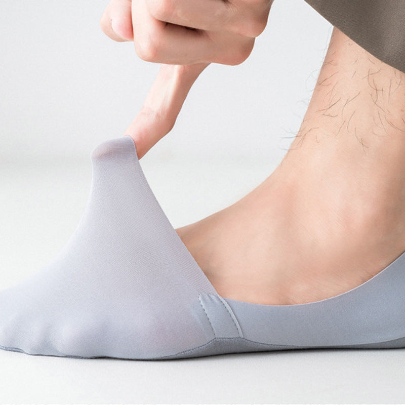 Chaussettes confortables en soie glacée antidérapantes