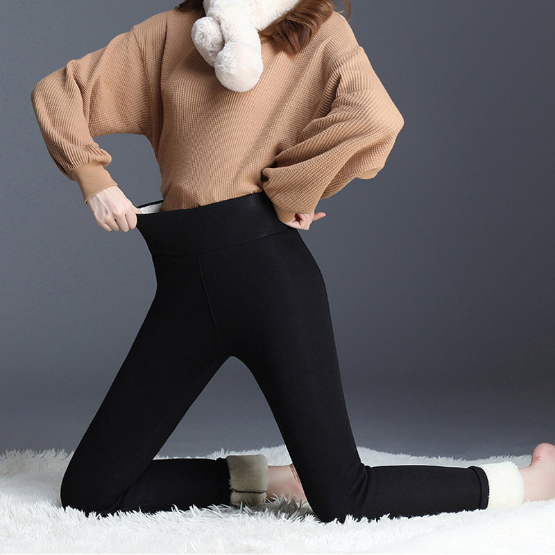 Leggings d'hiver en peau d'agneau