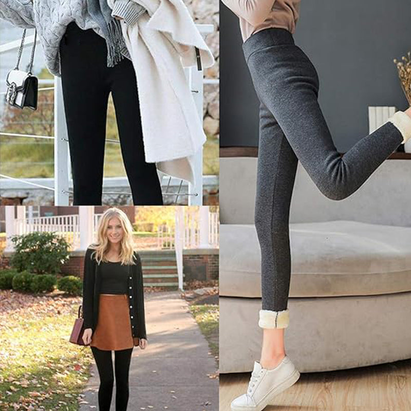 Leggings d'hiver en peau d'agneau