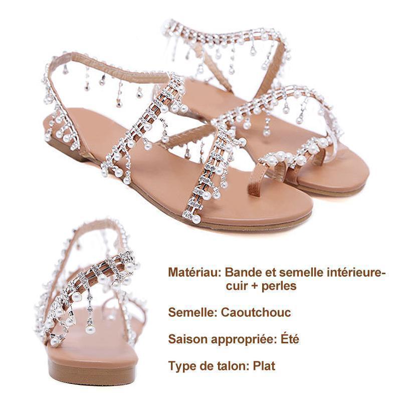 Sandales Stylées avec Perles