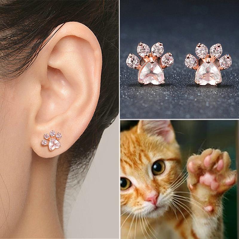 Boucles d'Oreilles Patte de Chat