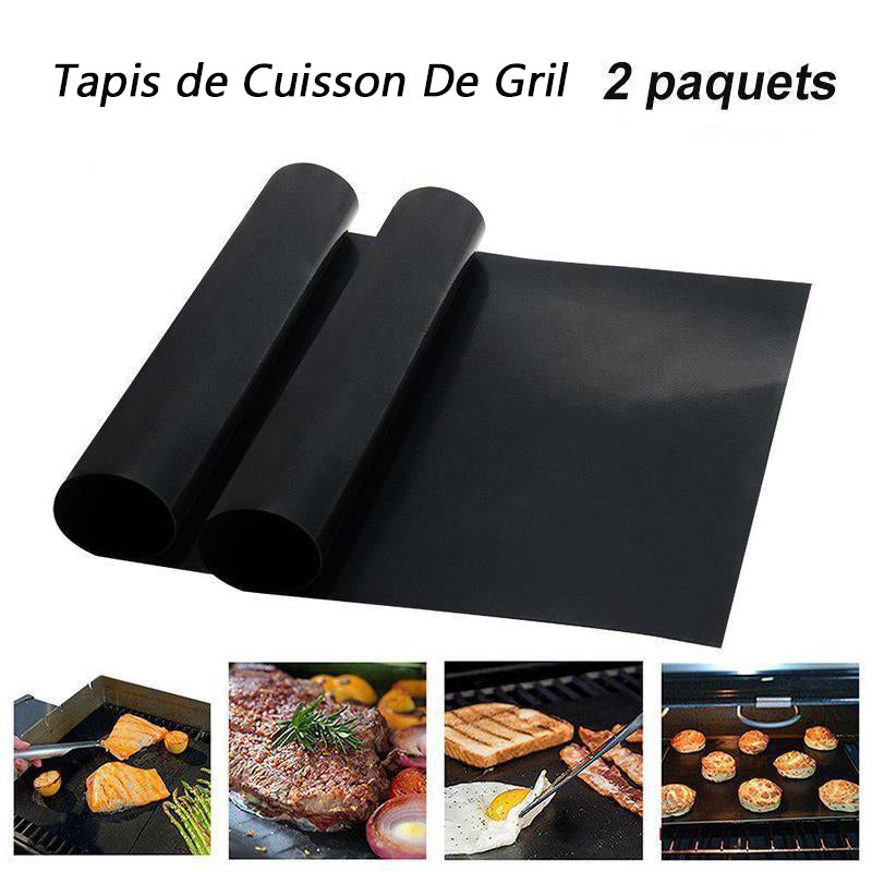 Hirundo 2Pcs Tapis de Cuisson De Gril Résistant à la Chaleur