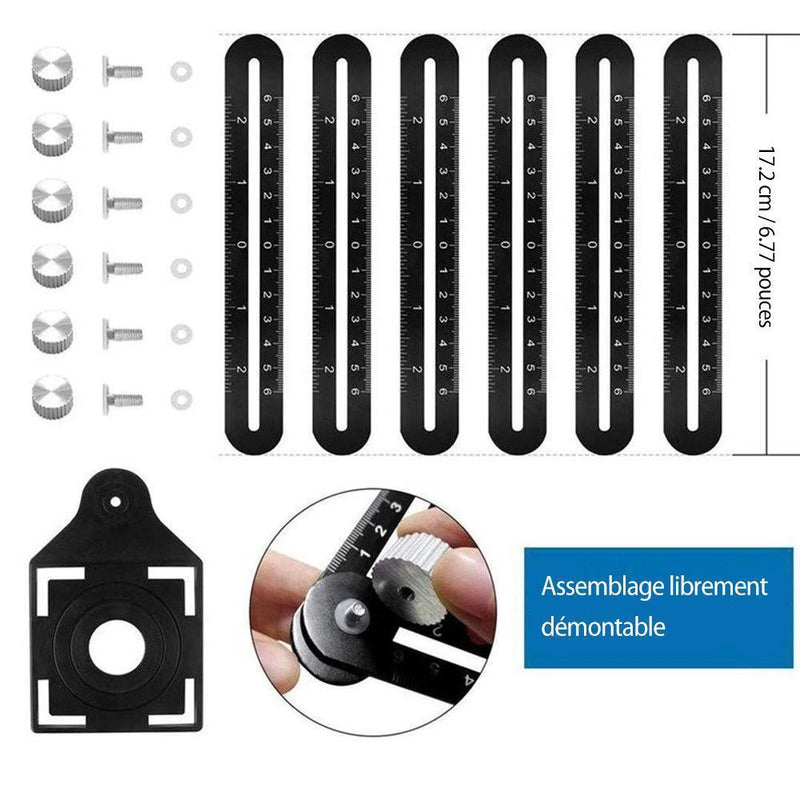 Multi-Angle Règle de Mesure en Alliage D'aluminium