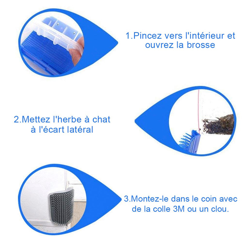 Brosse Auto-toilettante Outil de Massage pour Chat