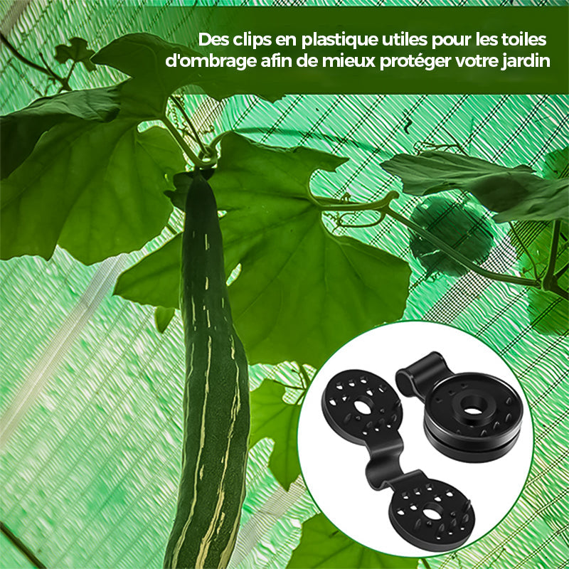 Clips plastiques pour toile d'ombrage