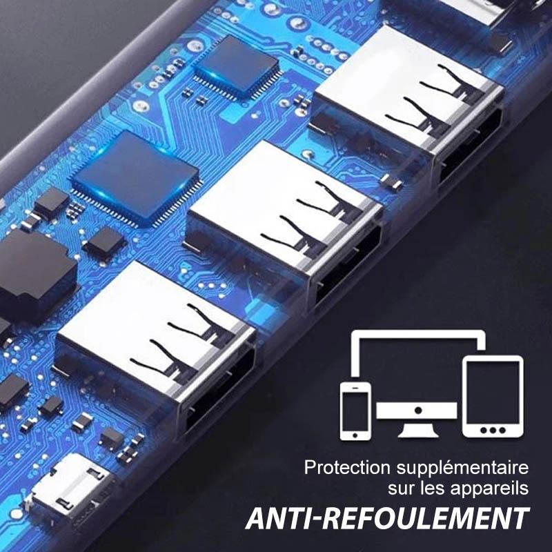 Concentrateur USB Haute Vitesse à Plusieurs Ports avec Interrupteurs Indépendants