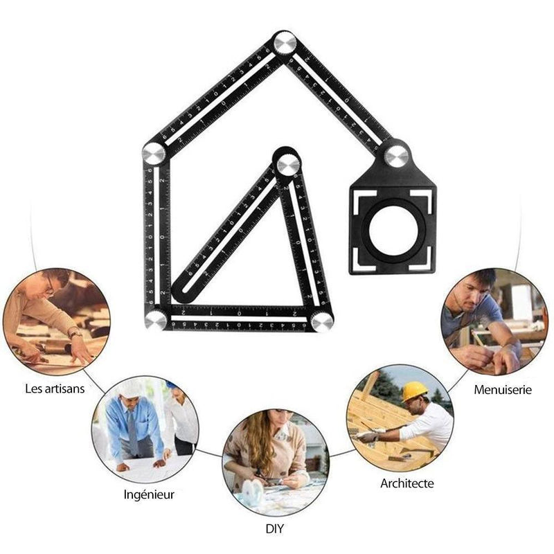 Multi-Angle Règle de Mesure en Alliage D'aluminium