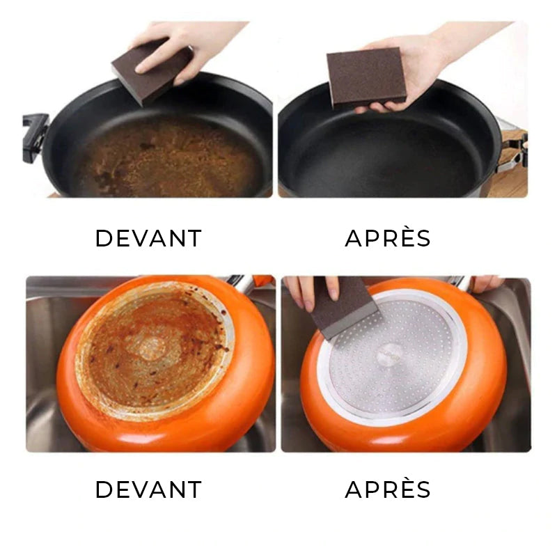 Outil d'élimination de la rouille de cuisine magique brosse éponge émeri