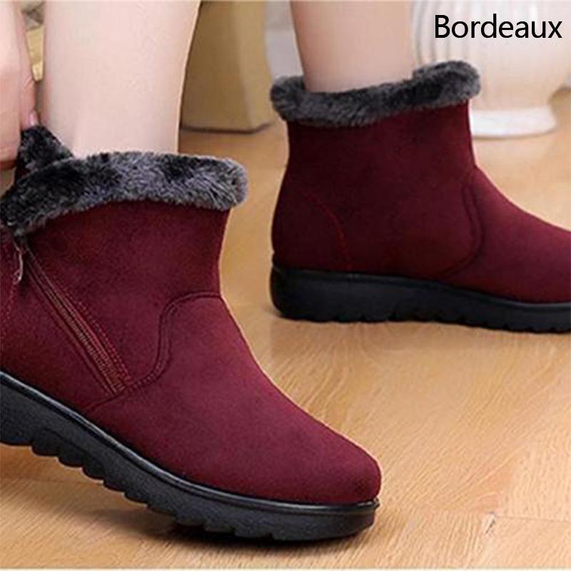 Bottes de Neige Chaudes et Antidérapantes