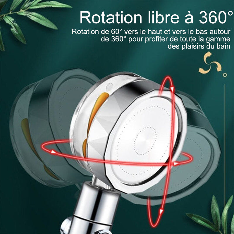 Pomme de Douche Rotative Haute Pression