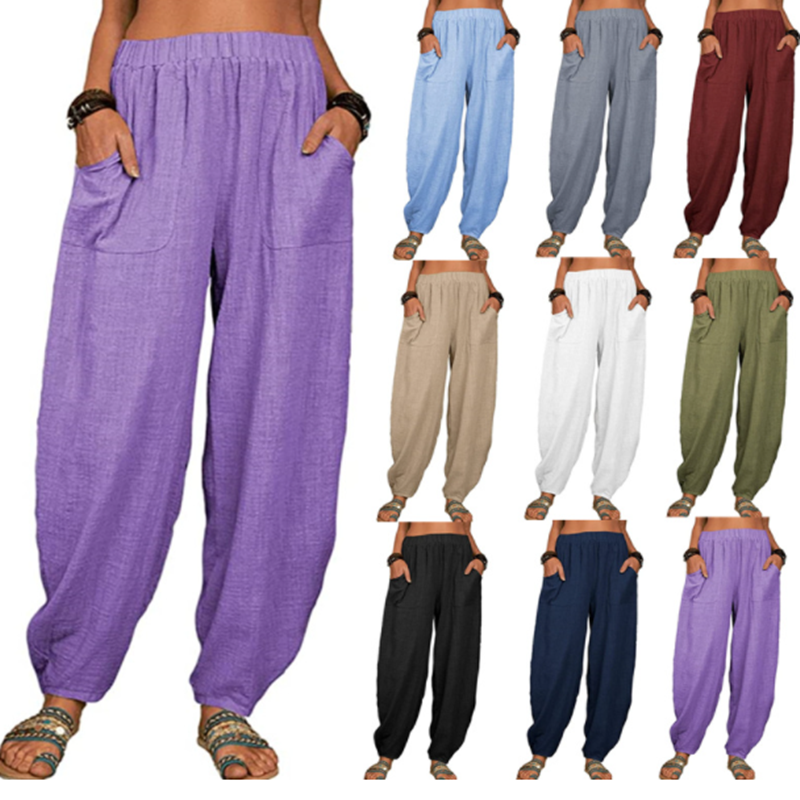 Pantalon décontracté ample pour femme